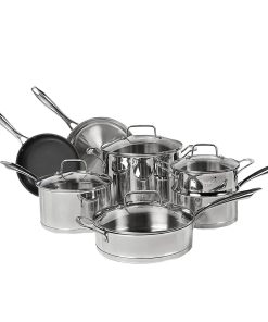 Cuisinart 11-Piece Professional Cookware Set, Stainless Steel