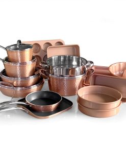 Orgreenic 22 Piece Set Rose Gold Hammered, Bronze