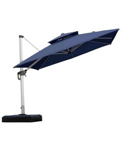 Purple Leaf 9ft Patio Umbrella Outdoor Square Umbrella Large Cantilever Umbrella Windproof Offset Umbrella Heavy Duty Sun Umbrel