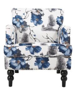 Noble House Rayna Floral Print Fabric Club Chair