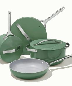 Caraway Non-Stick Ceramic 7 Piece Cookware Set - Sage