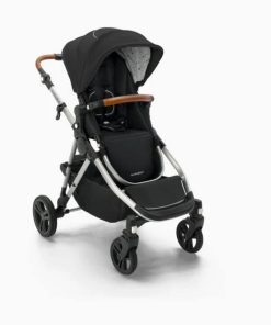Mockingbird Single-to-Double Stroller 2.0 in Black/Watercolor Canopy/Penny Leather