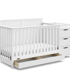Graco Hadley 4-in-1 Convertible Crib and Changer with Drawer (White)