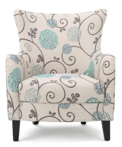 Noble House Arabella Multicolor Floral Fabric Club Chair