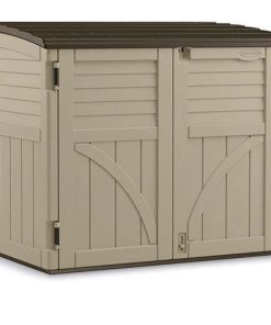 Suncast 2.7 x 4.41 ft. Resin Horizontal Storage Shed, Sand Brown