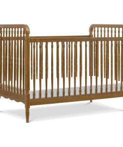 Namesake Liberty 3-in-1 Convertible Spindle Crib with Toddler Bed Conversion Kit - Natural Walnut