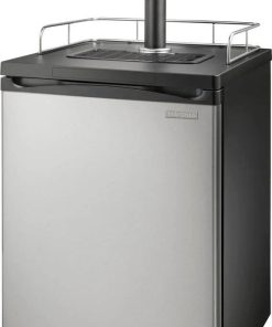 Insignia 1-Tap Beverage Cooler Kegerator - 5.6 cu ft - Stainless Steel