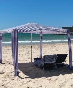 Coolcabanas Beach Cool Cabana Canopy Sun Shade Shelter Tent - 8' x 8' or 6'6" x 6'6", Easy to Setup, Folds to Just 3'5", Perfect for Family Beach