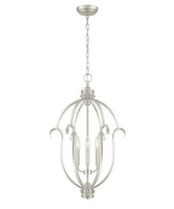 Sherwood 3Light Steel Brushed Nickel Hanging Pendant Damaged Box