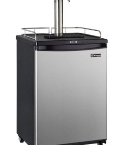 Kegco Z163S Dual Tap Stainless Steel Commercial/Residential Digital Kegerator - 24" Wide