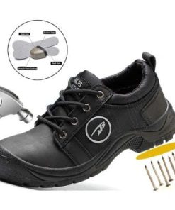Leather Insulated Steel Toe Work Shoes Breathable Construction Safety Toe Shoes