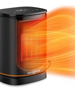 Space Heater, 1500W Fast Heating Portable Heater, PARIS RHÔNE Electric Ceramic Heater, 3 Modes, 12h Timer, 70Oscillating Heater with Tipover Overheating Protection for Office Bedroom Indoor use