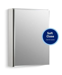 Kohler 20-in x 26.125-in Surface/Recessed Mount Mirrored Soft Close Medicine Cabinet