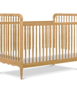 Namesake Liberty 3-in-1 Convertible Spindle Crib with Toddler Bed Conversion Kit - Honey