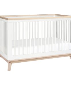 Babyletto - Scoot 3-in-1 Convertible Crib with Toddler Bed Conversion Kit White / Washed Natural