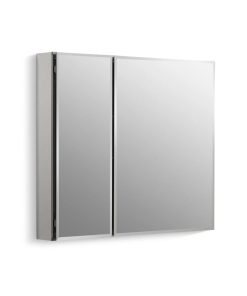 Kohler Aluminum Two Door Medicine Cabinet with Mirrored Door, 30 x 26"