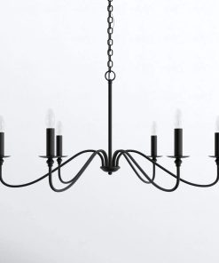Ableton 6 - Light Candle Style Classic / Traditional Chandelier Birch Lane Finish: Matte Black, Size: 19" H x 36" W x 36" D