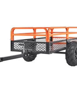 VEVOR Heavy Duty Steel ATV Dump Trailer, 1500-Pound Load Capacity 15 Cubic Feet, Tow Behind Dump Cart Garden Trailer, with Removable Sides and 2