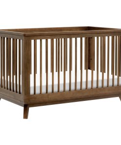 Babyletto Scoot 3-in-1 Convertible Crib with Toddler Bed Conversion Kit - Natural Walnut
