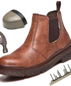 Light Leather Steel Toe Boots Breathable SparkProof Safety Boots
