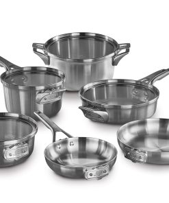Calphalon Premier 10-pc. Space-Saving Stainless Steel Cookware Set